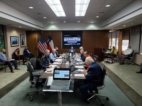 The Port Houston Commission meets in its first hybrid Regular Monthly meeting. (Photo: Business Wire)